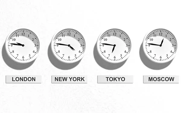 relojes con el tiempo del mundo