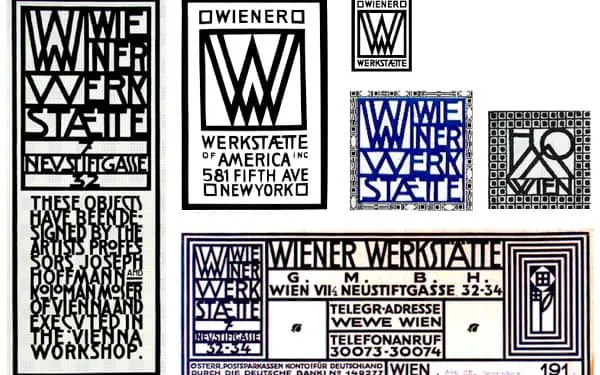 Historia del Diseño Gráfico, un viaje en el tiempo LOGO Wiener Werkstatte